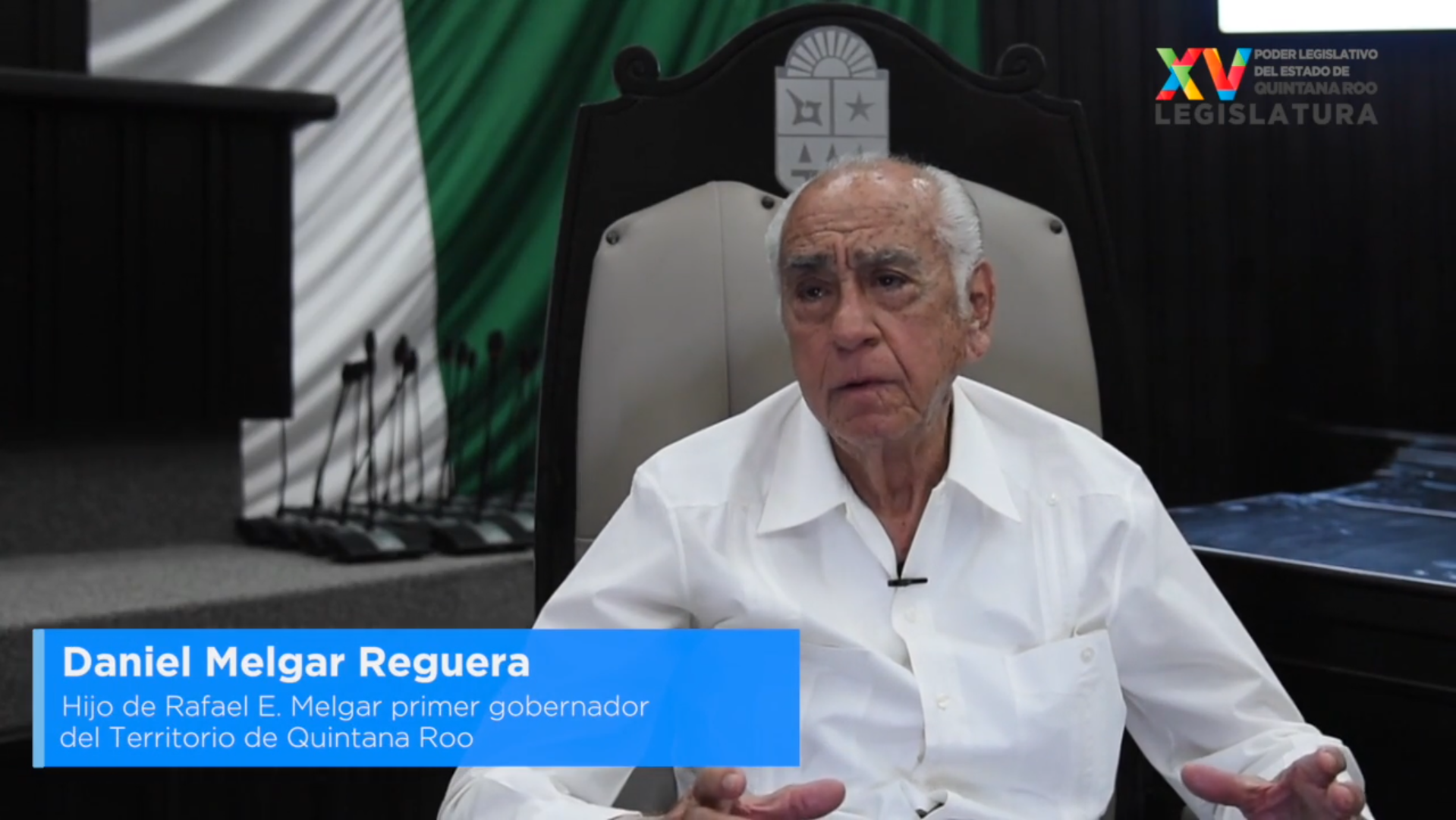 Daniel Melgar Reguera, hijo del gobernador del Territorio de Quintana Roo en 1935, recibió este reconocimiento de los quintanarroenses.