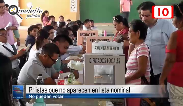 Priistas que no aparecen en lista nominal no pueden votar