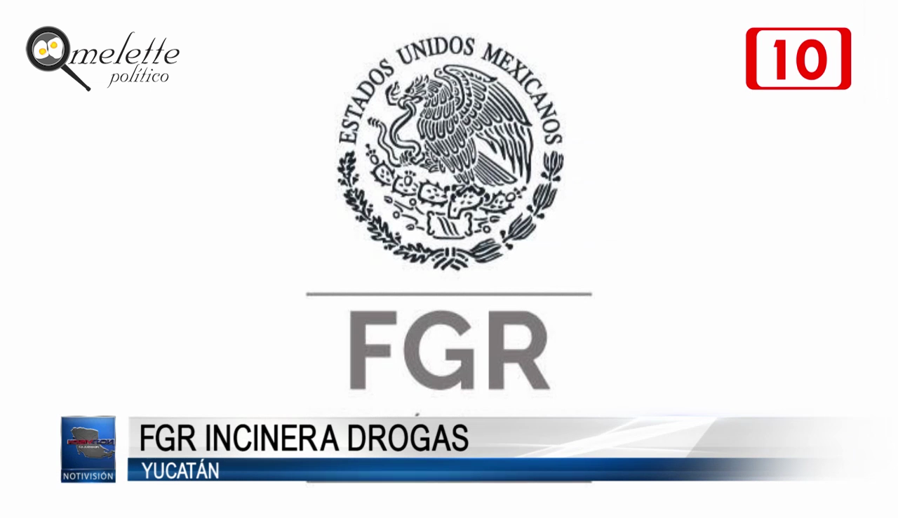FGR Incinera drogas y objetos confiscados en Yucatán