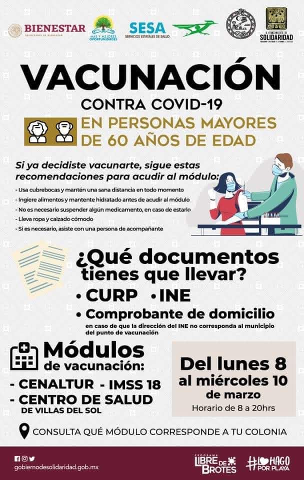 Anuncia Laura Beristain aplicación de vacuna contra la Covid-19 en Solidaridad