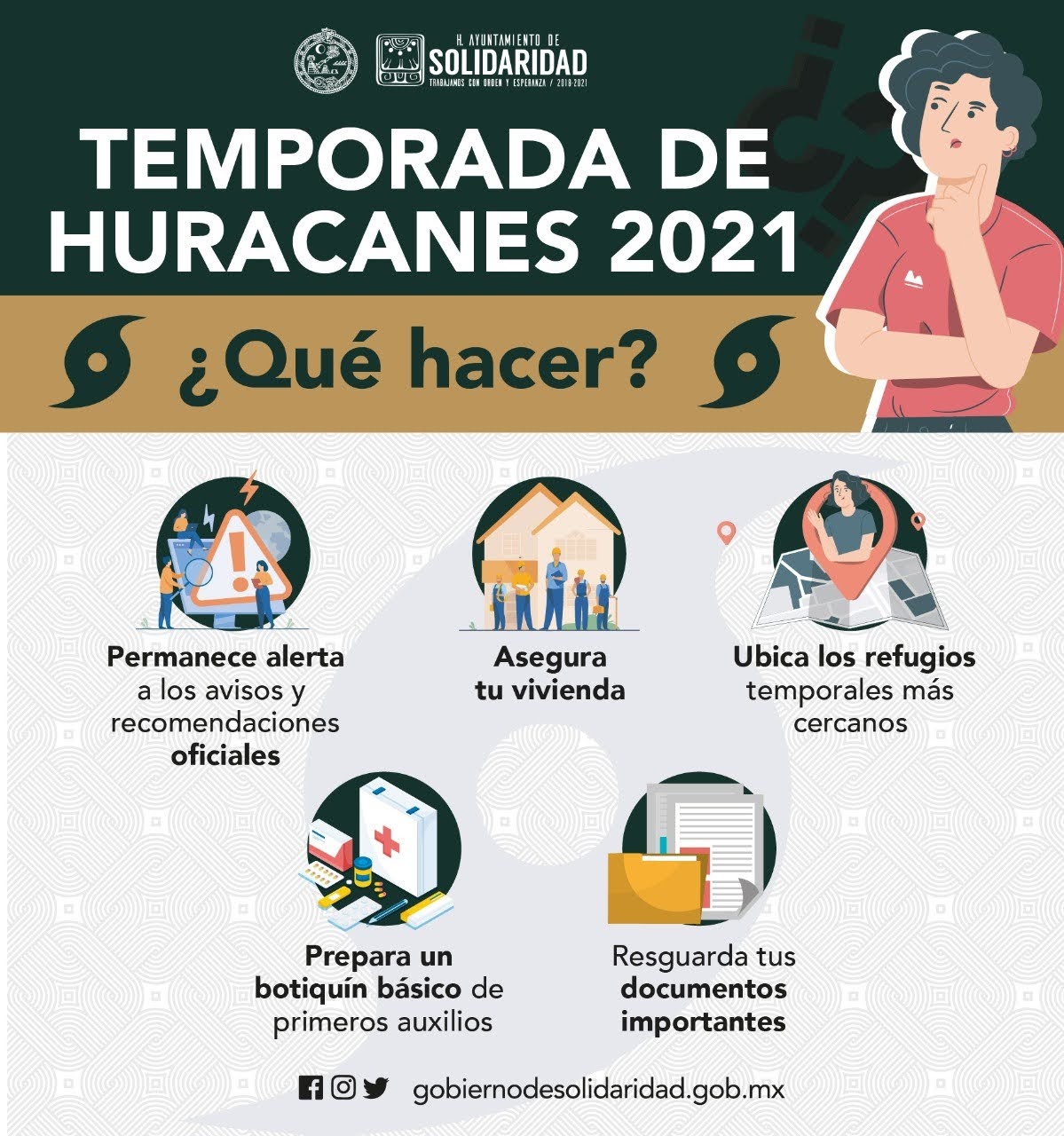 Alistan estrategias para afrontar temporada de huracanes en Solidaridad