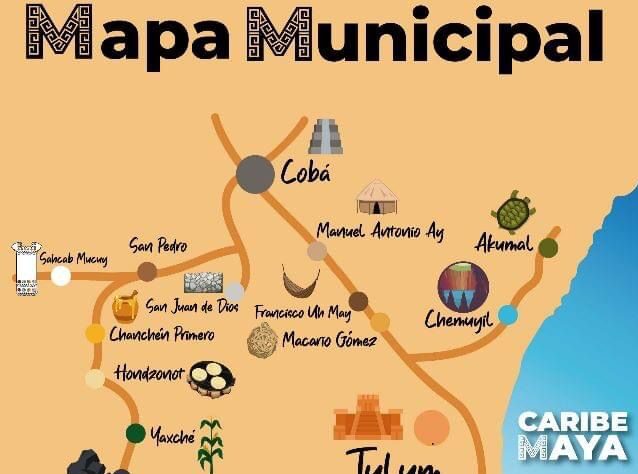 Presenta nuevo mapa turístico de Tulum