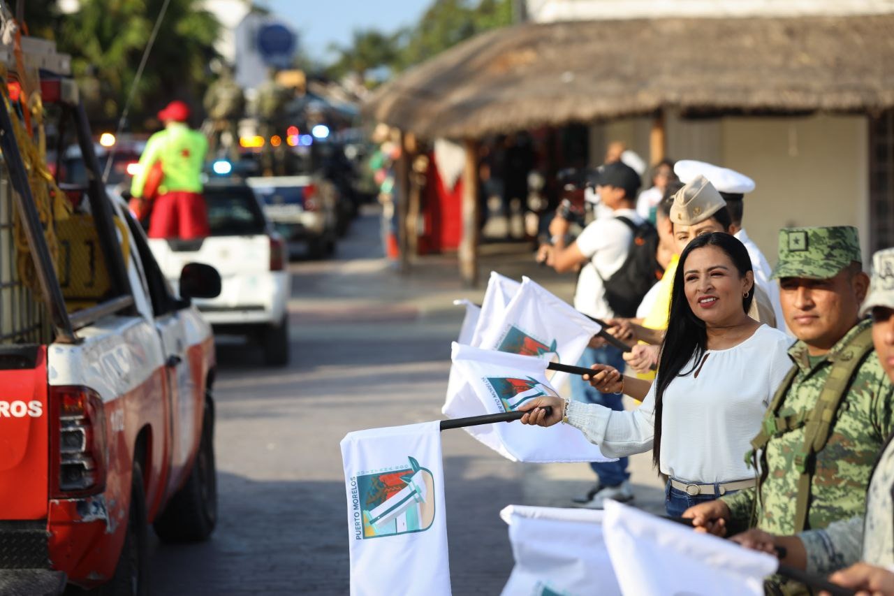 BLANCA MERARI DA EL BANDERAZO DE INICIO DEL OPERATIVO VACACIONAL DE SEMANA SANTA EN PUERTO MORELOS