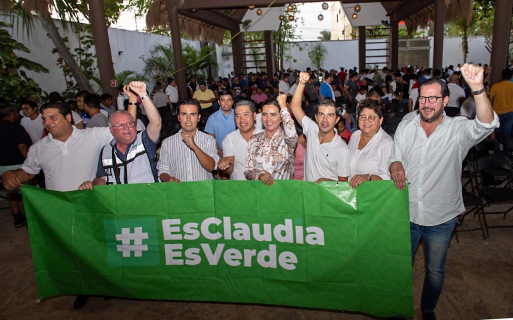 Con determinación el Partido Verde apuntala apoyo en Tulum a Claudia Sheinbaum