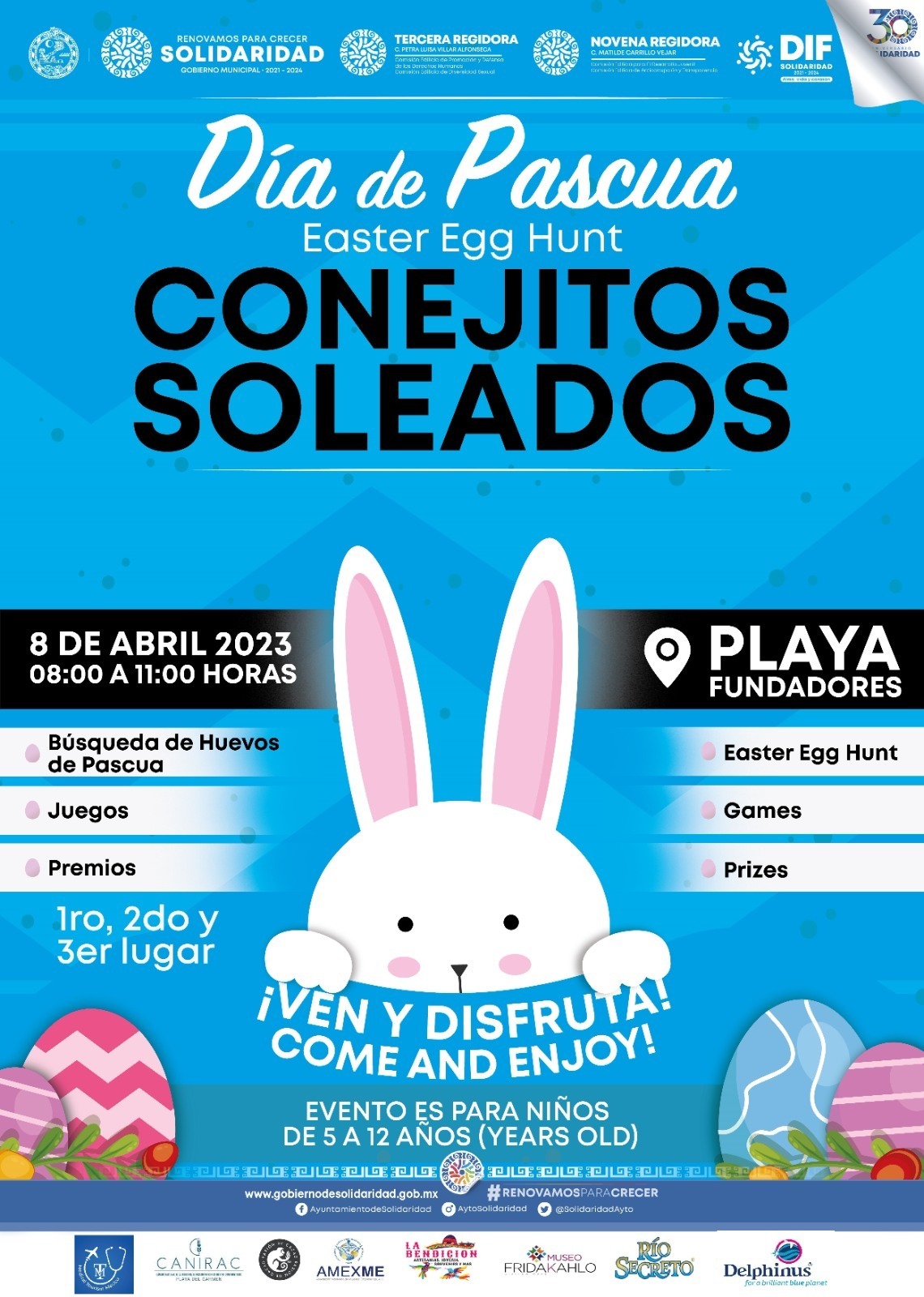 Invitan a pequeños solidarenses a buscar huevos de Pascua