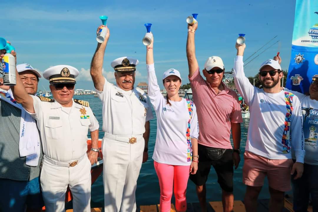 Atenea Gómez pone en marcha el XVIII Torneo Internacional de Pesca “Cosme Alberto Martínez Magaña”