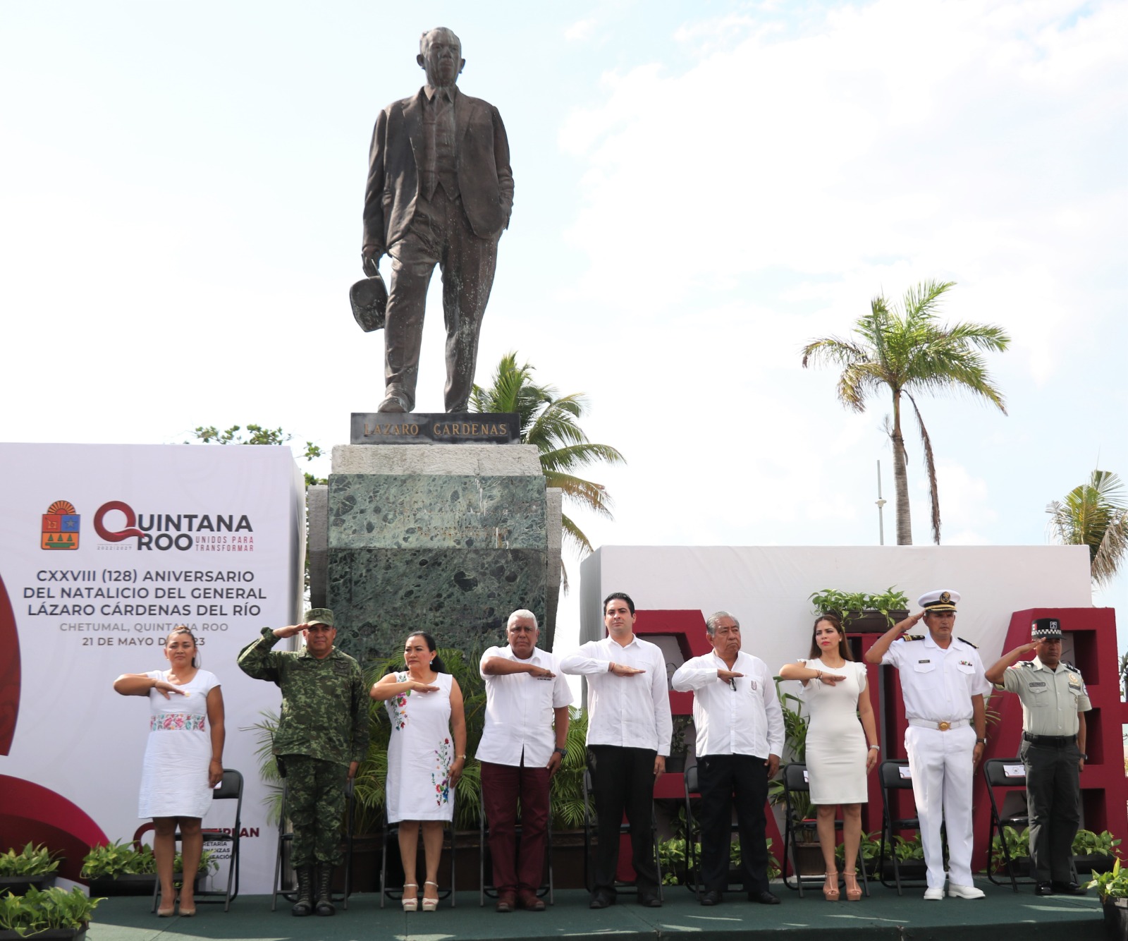 Conmemoran el 128 aniversario del natalicio de Lázaro Cárdenas