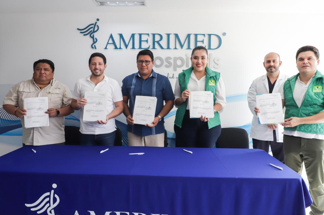 FIRMA RENÁN SÁNCHEZ CONVENIO CON AMERIMED PARA FACILITAR A LOS COZUMELEÑOS EL ACCESO A SERVICIOS MÉDICOS ESPECIALIZADOS