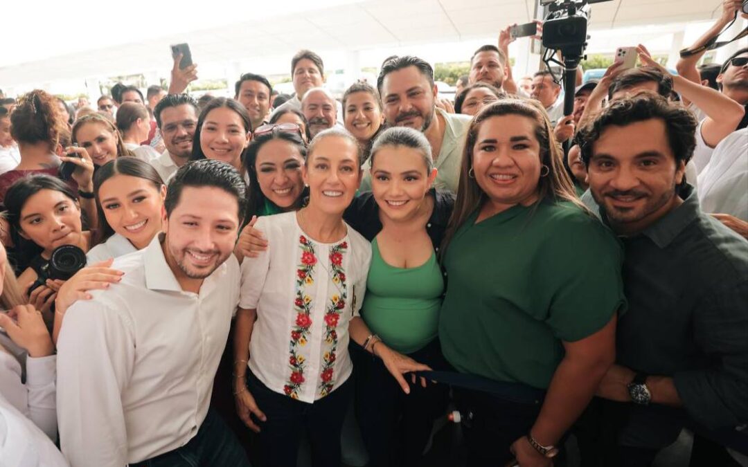 La alegría del caribe mexicano reciben a Claudia Sheinbaum en Quintana Roo