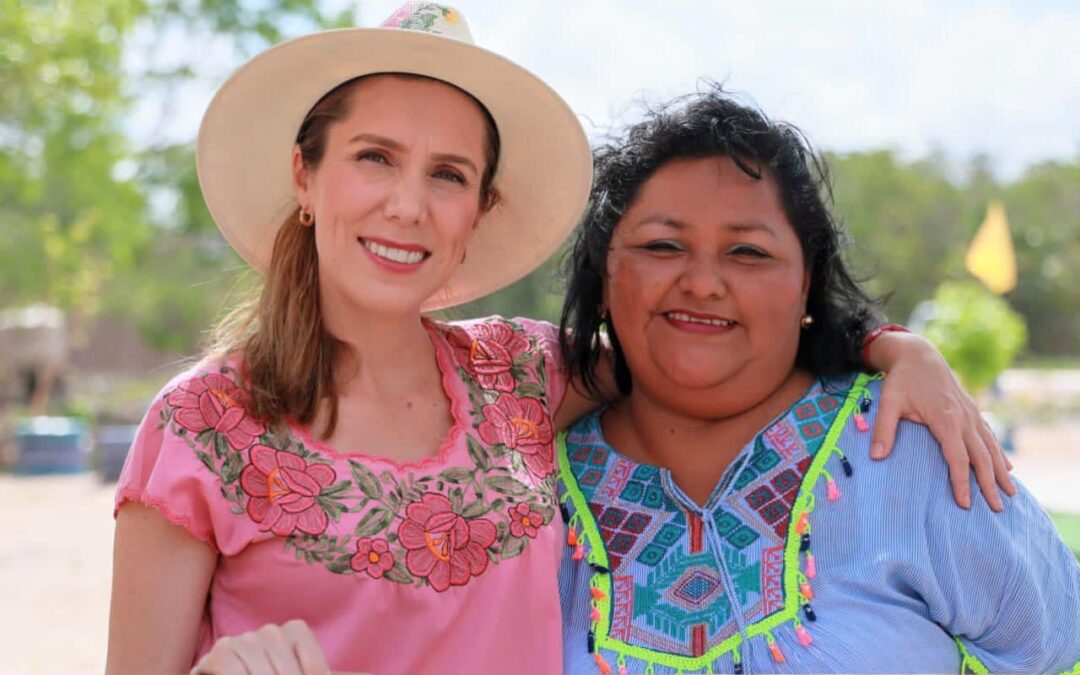 Atenea Gómez Ricalde lleva apoyos y programas a la comunidad de Francisco May