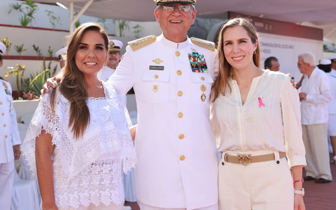 Atenea Gómez Ricalde reconoce la labor de la Armada de México en el fortalecimiento de la seguridad, durante el 202º Aniversario de la institución