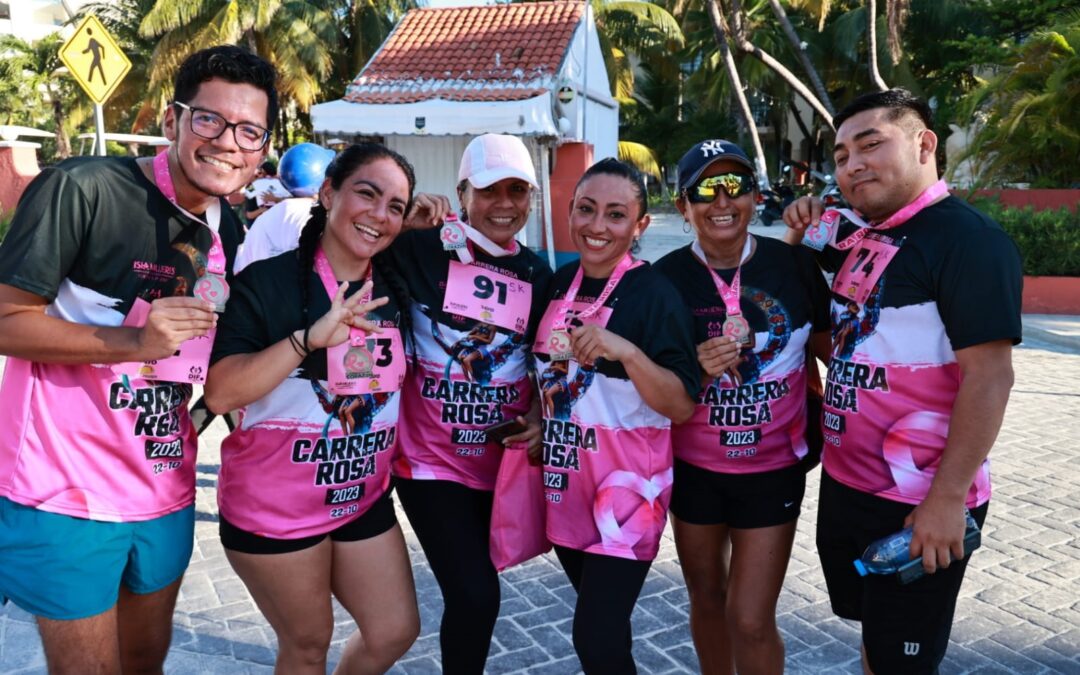 Con gran éxito se realiza la “Carrera Rosa 2023” en Isla Mujeres, en apoyo a la lucha contra el cáncer de mama