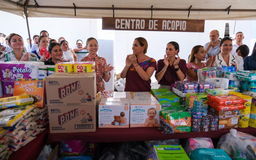 Invita Mara Lezama a donar víveres en centros de acopio para damnificados de Guerrero