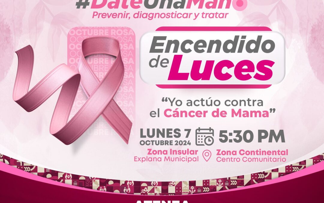 Invitan a familias de Isla Mujeres a sumarse al Encendido de Luces Rosa