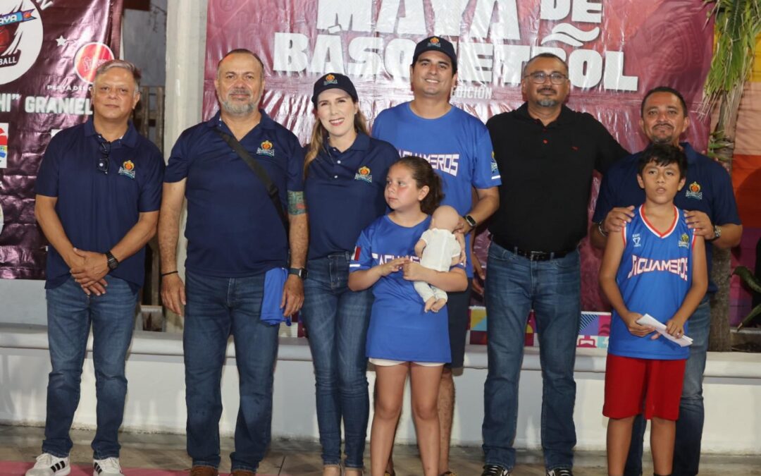 Atenea Gómez Ricalde inaugura la Liga Maya de Básquetbol en Isla Mujeres