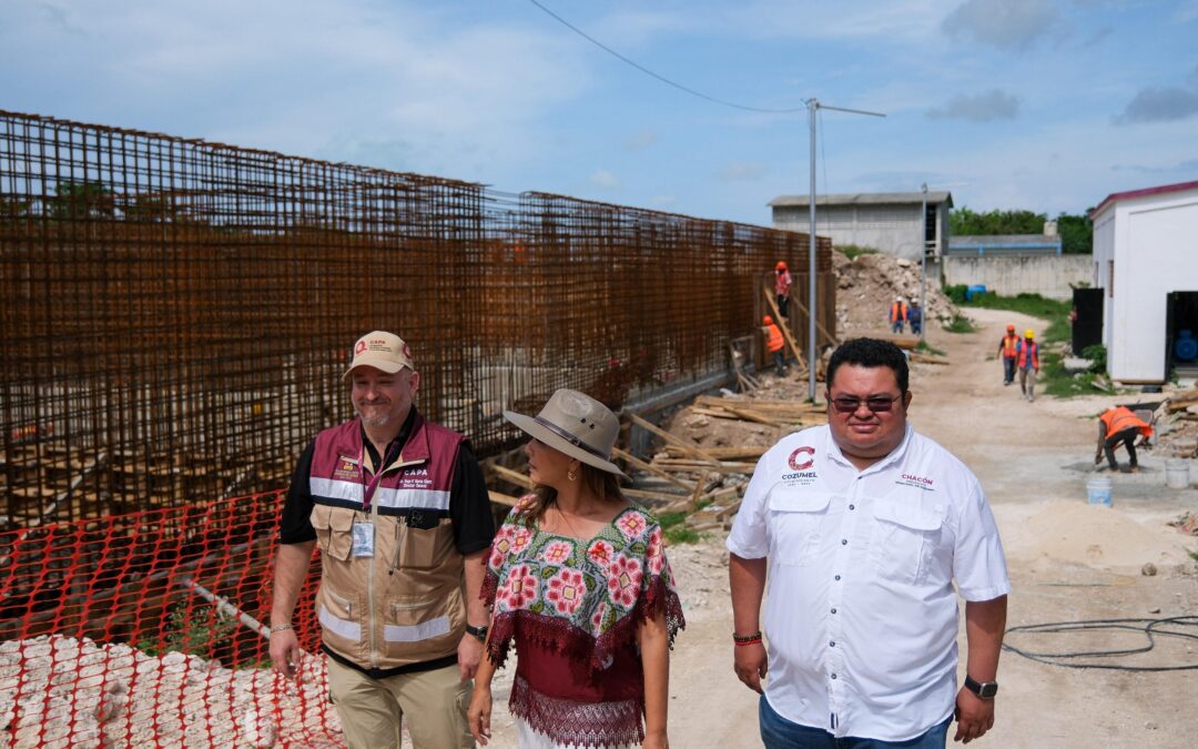 Con visión de futuro, Mara Lezama fortalece infraestructura sanitaria en Cozumel al duplicar la capacidad de la planta “San Miguelito”