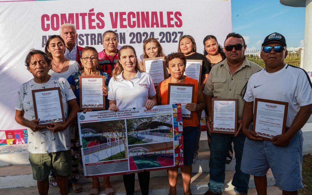 Gobierno Municipal instala Comités Vecinales en la colonia Salina Grande y La Caribeña en Isla Mujeres