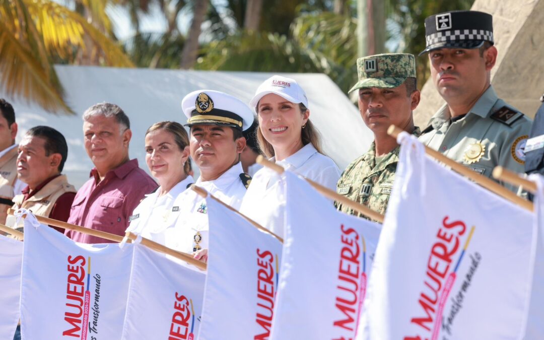 Atenea Gómez Ricalde encabeza banderazo de inicio del Operativo Vacacional de Verano 2025 para un verano seguro en Isla Mujeres