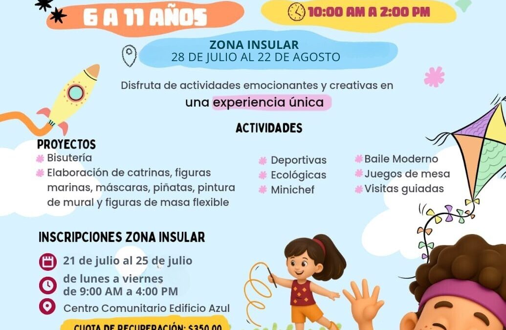 Gobierno de Isla Mujeres invita a las niñas y niños a disfrutar del Curso de Verano “Baaxlo’ob Paalalo’ob”