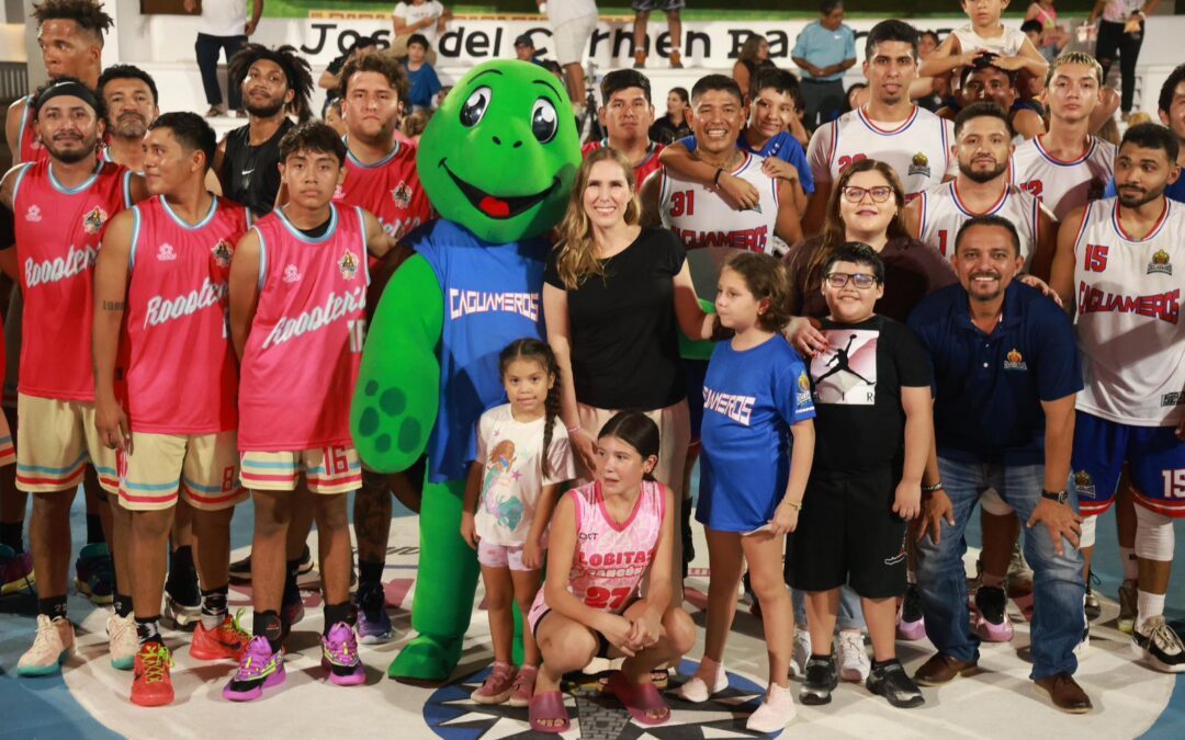 Atenea Gómez Ricalde celebra triunfo de los Caguameros y reafirma impulso al deporte en Isla Mujeres