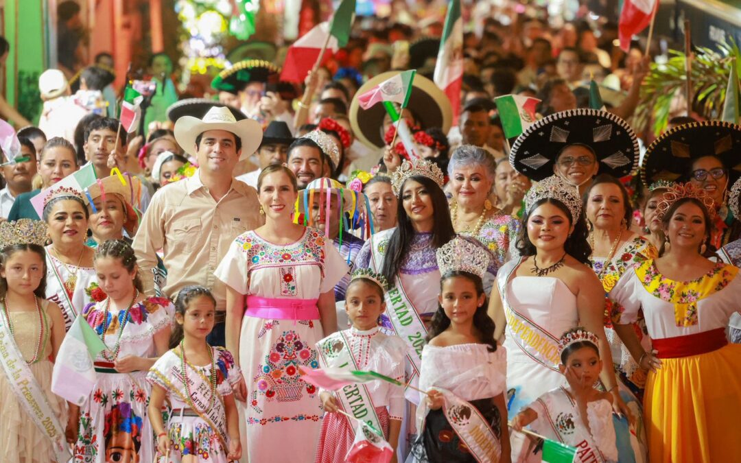 Atenea Gómez Ricalde celebra con unidad y orgullo nacional el Grito de Independencia en Isla Mujeres
