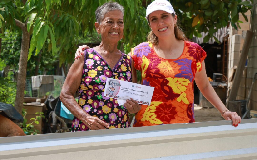Atenea Gómez Ricalde fortalece la seguridad de las familias con entrega de láminas en Ciudad Mujeres