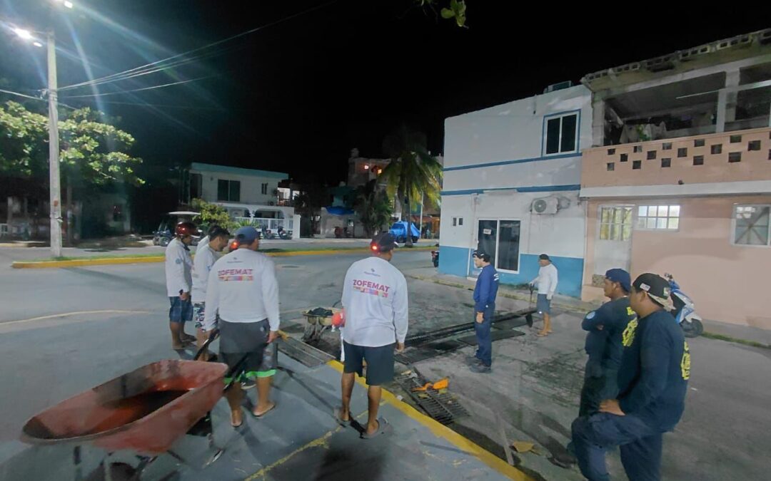 Gobierno de Isla Mujeres refuerza limpieza de drenajes pluviales ante pronóstico de lluvias