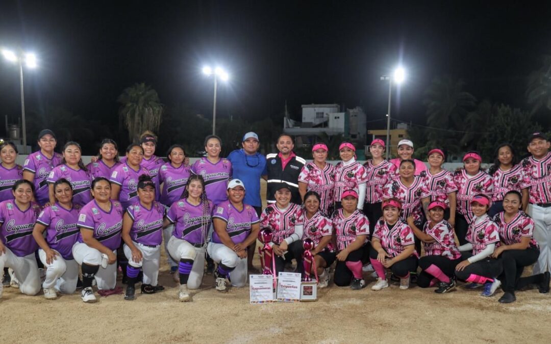 Gobierno de Isla Mujeres impulsa el deporte y la prevención del cáncer de mama con el Cuadrangular “Home Run por la Vida”