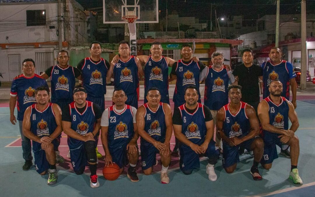 Gobierno de Isla Mujeres celebra triunfo de los “Caguameros” en la Liga Maya Basketball 40+ ante Playita Senior
