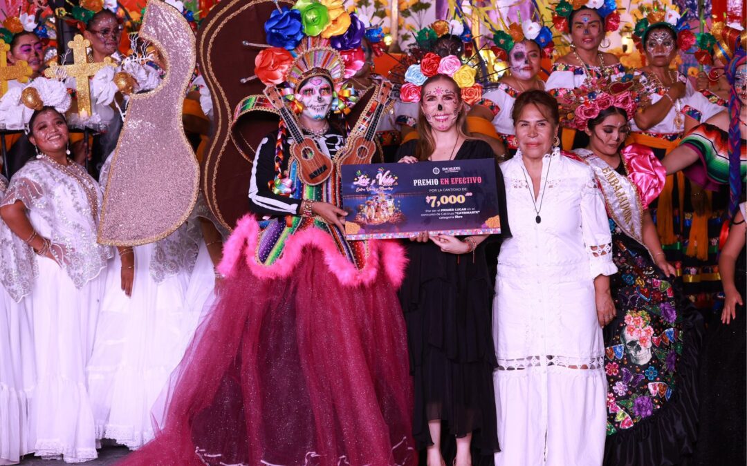 Con color, arte y tradición, Isla Mujeres celebra con éxito el Festival de Catrinas “Catrín-Arte”