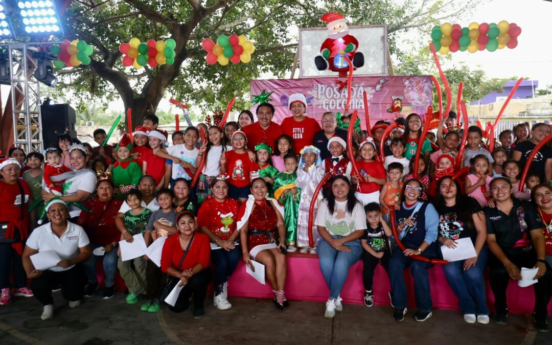 Gobierno Municipal lleva la Posada en tu Colonia al Domo Los Olivos de Ciudad Mujeres