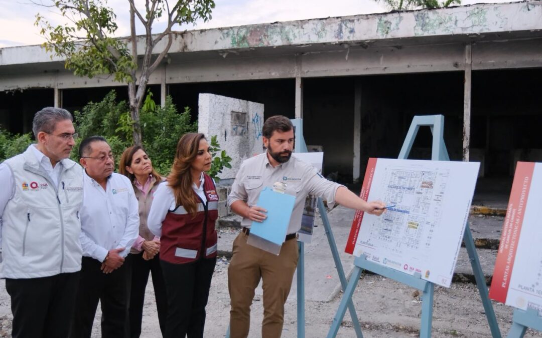 Anuncian Mara Lezama y Alejandro Svarch recuperación del antiguo hospital Kumate para construir el Hospital Materno Infantil de Cancún