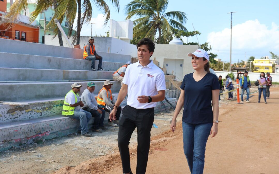 Gobierno de Isla Mujeres avanza con la construcción del campo de fútbol soccer de la Salinas