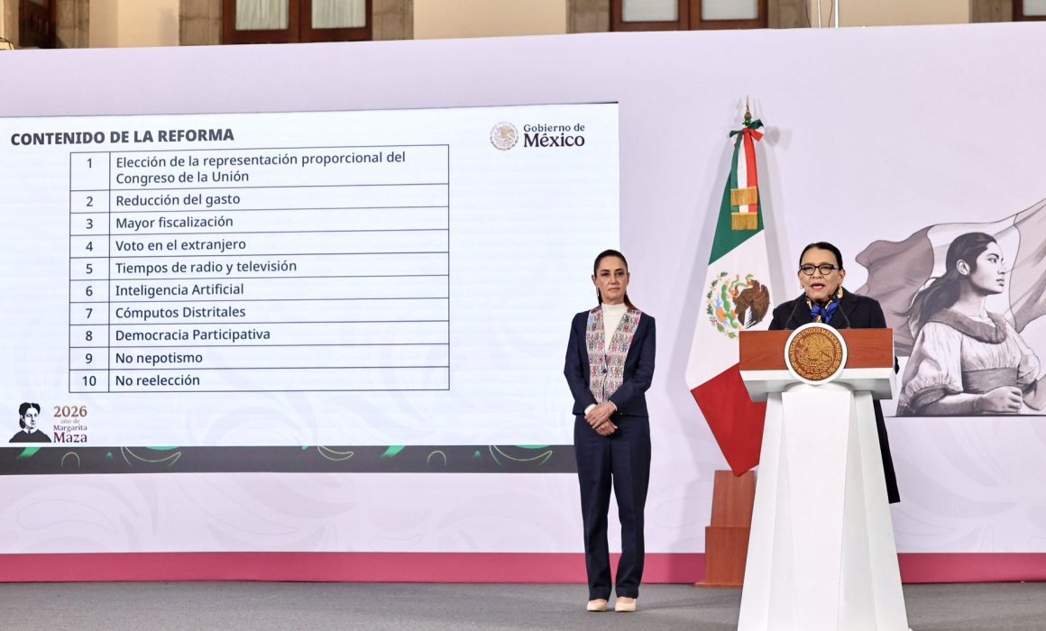 Presenta Sheinbaum 10 puntos de su propuesta de reforma electoral