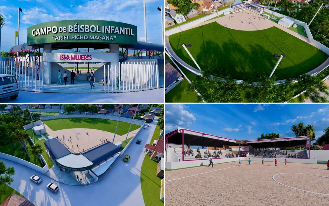 Atenea anuncia que este mes inicia la rehabilitación del Campo de Béisbol Infantil en Isla Mujeres