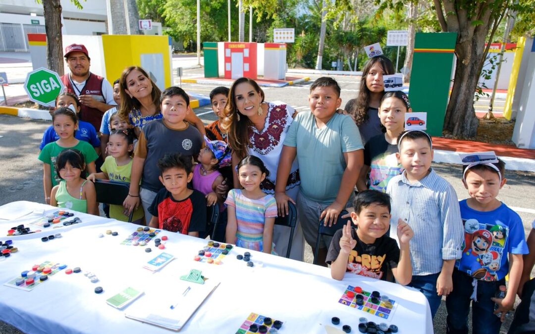 Parque del Maestro recupera su brillo en Chetumal con espacio de educación vial para la niñez: Mara Lezama
