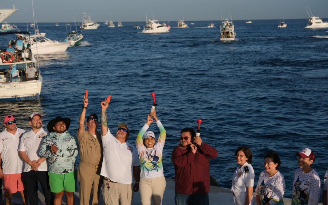 Dan salida inaugural Mara Lezama y José Luis Chacón al 55 Rodeo de Lanchas Mexicanas en Cozumel 2026