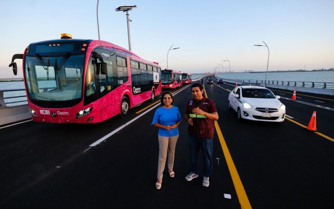 Comienzan las pruebas de MOBI de la Ruta 27 con conexión al Puente Nichupté y Arco Norte