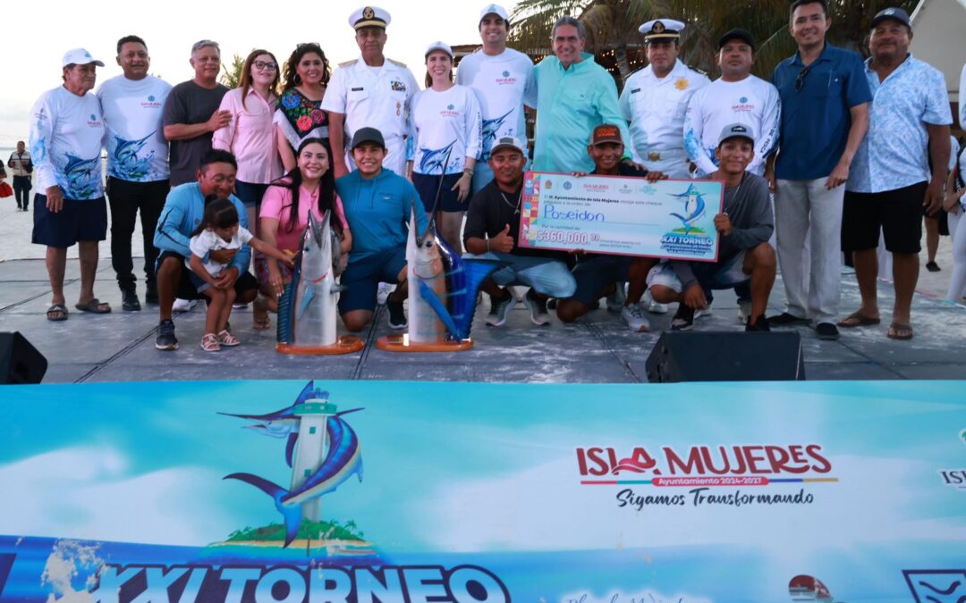 Embarcación Poseidón de Puerto Aventuras gana el XXI Torneo Internacional de Pesca “Cosme Alberto Martínez Magaña”