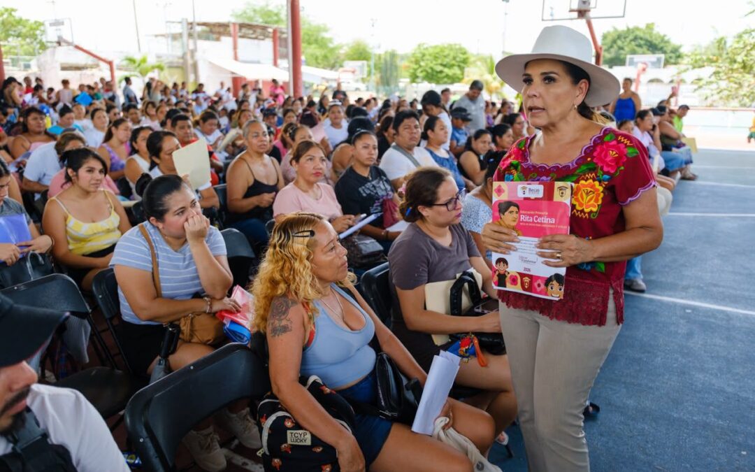 Reafirma Mara Lezama que los apoyos educativos llegan de manera directa a las familias con la beca “Rita Cetina”