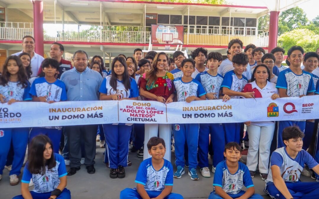 Entrega Mara Lezama nuevo domo en la secundaria “Adolfo López Mateos” para fortalecer la infraestructura educativa en Chetumal