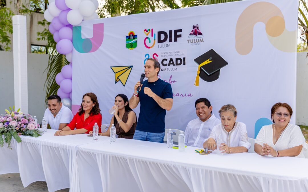 Con emotiva ceremonia, DIF Tulum clausura el ciclo escolar 2025-2026 del CADI