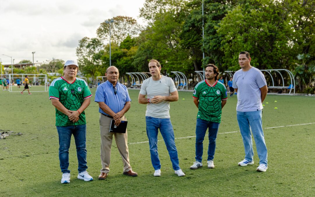 REHABILITARÁ DIEGO CASTAÑÓN TREJO LA CANCHA DE FÚTBOL DE LA UNIDAD DEPORTIVA