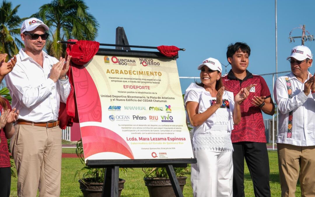 Abre la puerta Mara Lezama para que Chetumal entre a la élite del atletismo con la primera pista con certificación internacional de la Península