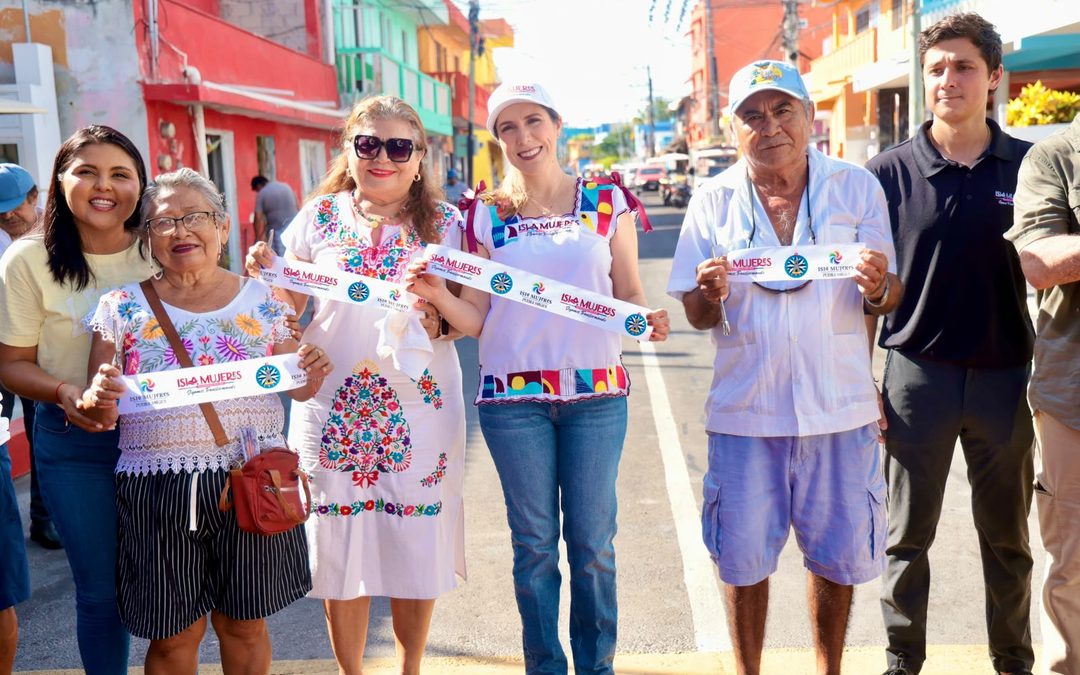 Atenea Gómez entrega renovada avenida Jesús Martínez Ross en Isla Mujeres