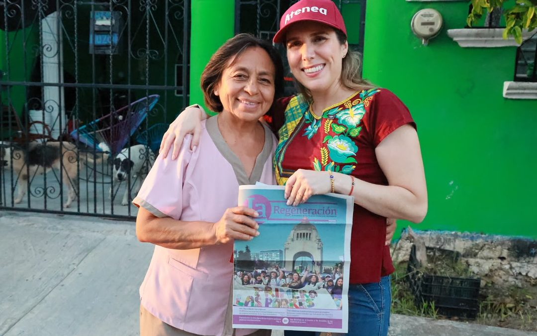 Atenea Gómez Ricalde lleva casa por casa el mensaje de la transformación a las regiones de Cancún